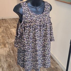 Lauren Conrad Floral Cold-shoulder Tunic